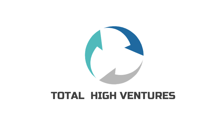 the total high ventures logo on a black background